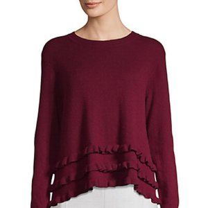 Cinq a Sept Adiella Ruffled Cashmere Sweater